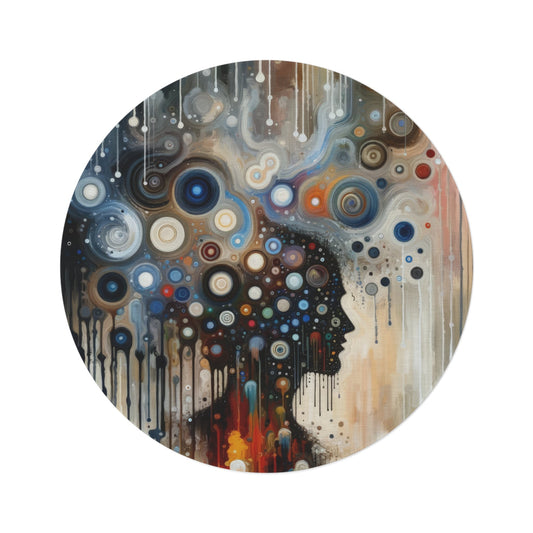 Universal Personal Tachism Round Rug - ATUH.ART