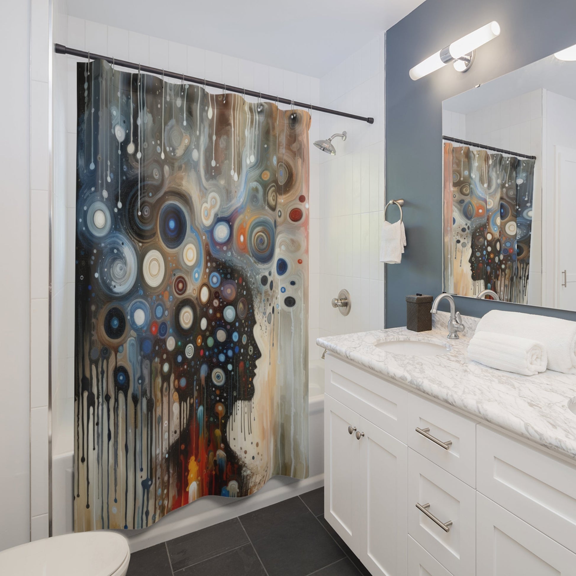 Universal Personal Tachism Shower Curtains - ATUH.ART