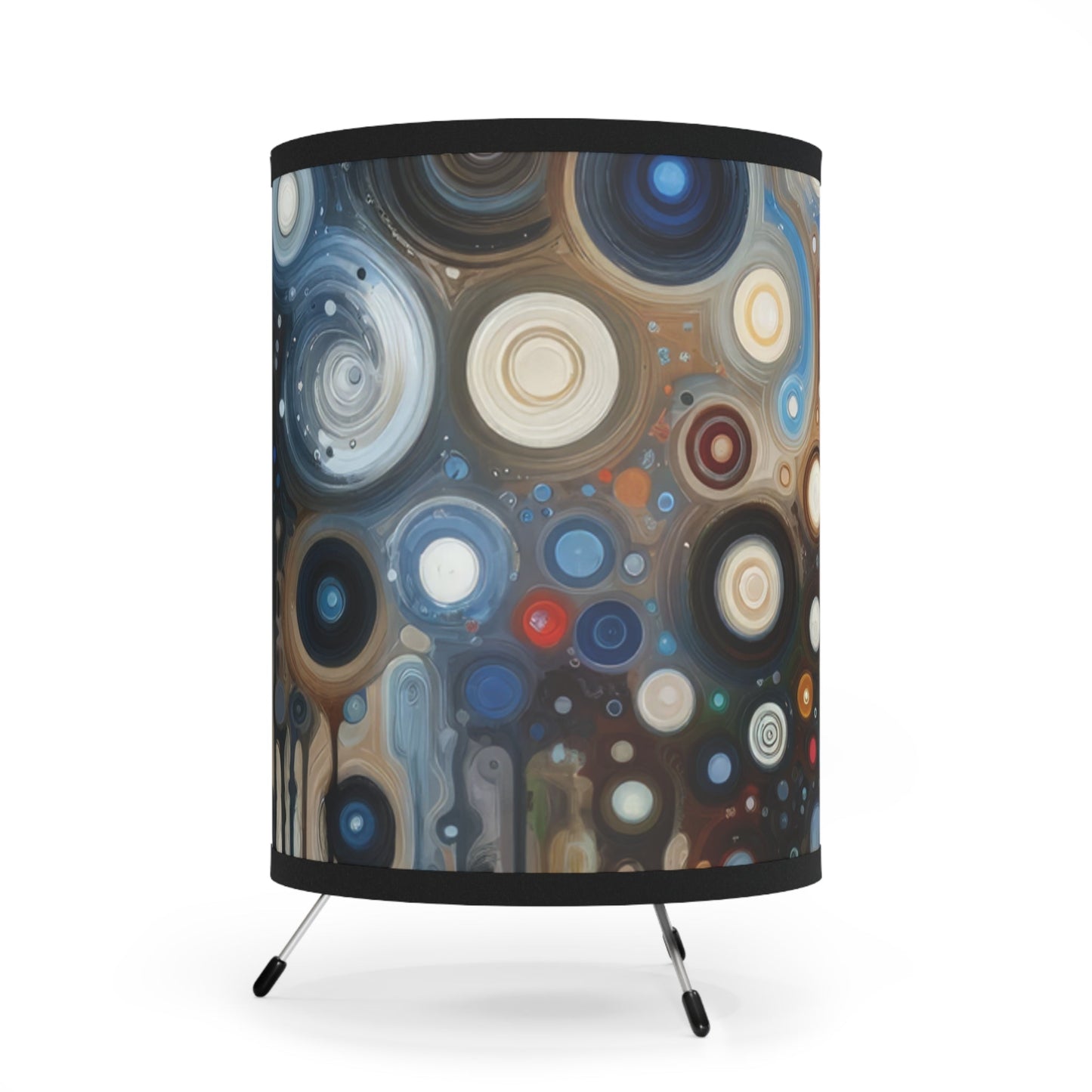 Universal Personal Tachism Tripod Lamp with High-Res Printed Shade, US\CA plug - ATUH.ART