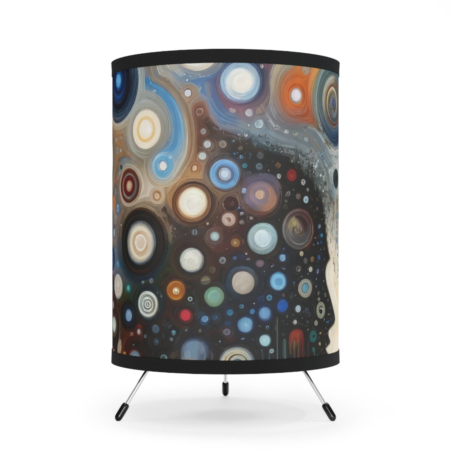 Universal Personal Tachism Tripod Lamp with High-Res Printed Shade, US\CA plug - ATUH.ART