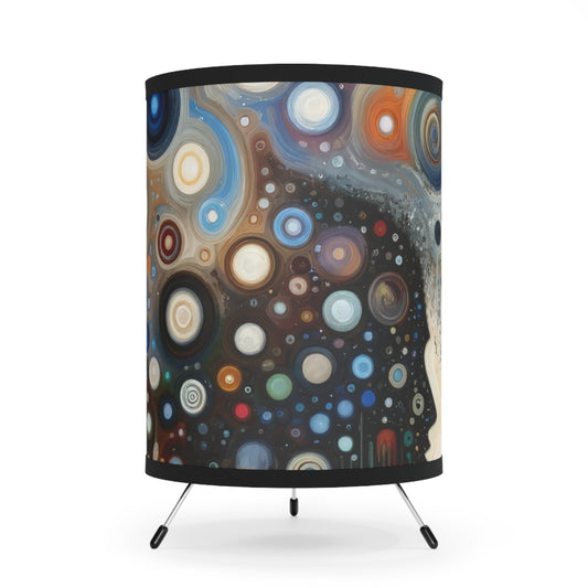 Universal Personal Tachism Tripod Lamp with High-Res Printed Shade, US\CA plug - ATUH.ART