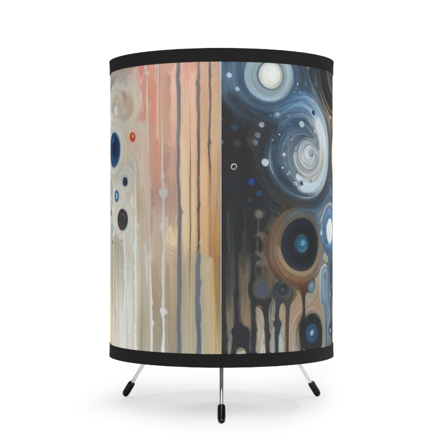 Universal Personal Tachism Tripod Lamp with High-Res Printed Shade, US\CA plug - ATUH.ART