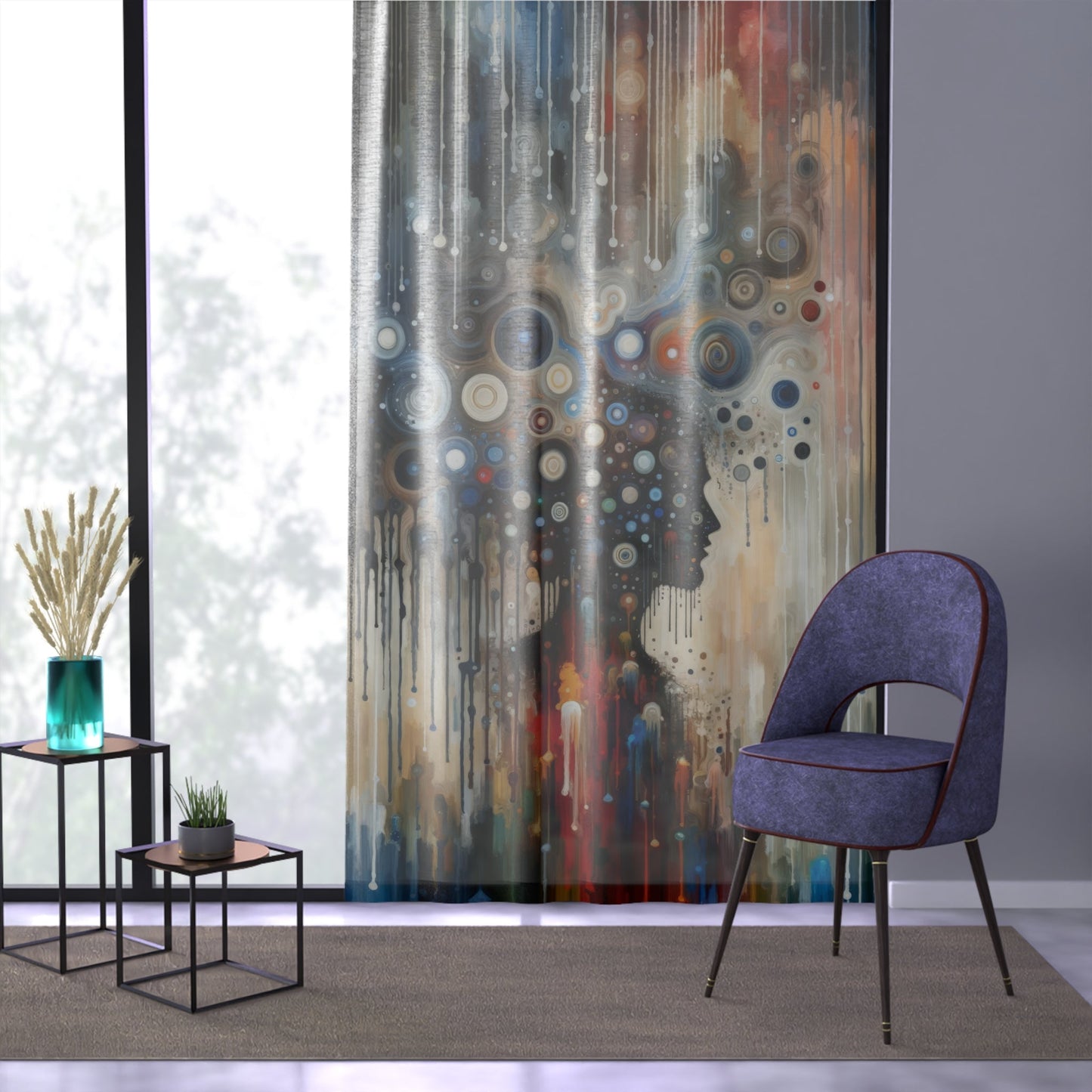 Universal Personal Tachism Window Curtain - ATUH.ART