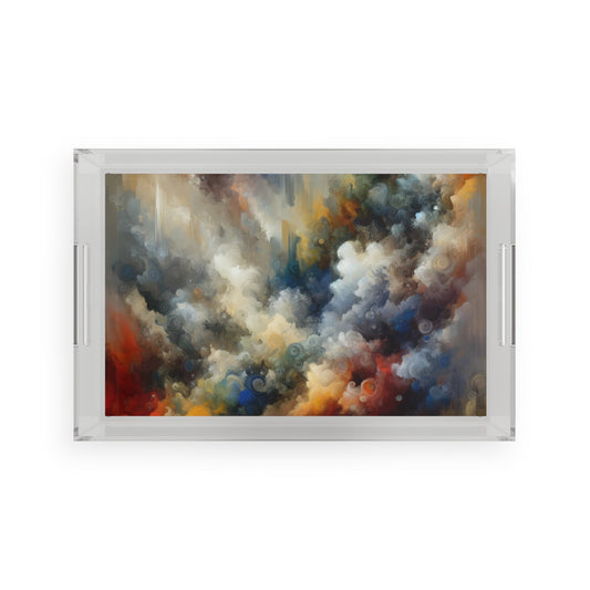 Unspoken Symphony Ethereal Acrylic Serving Tray - ATUH.ART