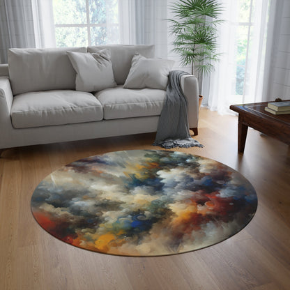Unspoken Symphony Ethereal Round Rug - ATUH.ART