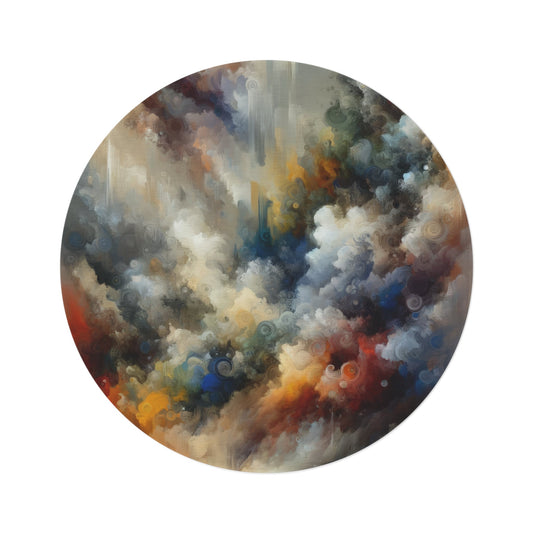 Unspoken Symphony Ethereal Round Rug - ATUH.ART