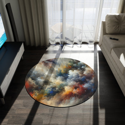 Unspoken Symphony Ethereal Round Rug - ATUH.ART