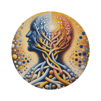 Unveiling Inner Essence Round Rug - ATUH.ART