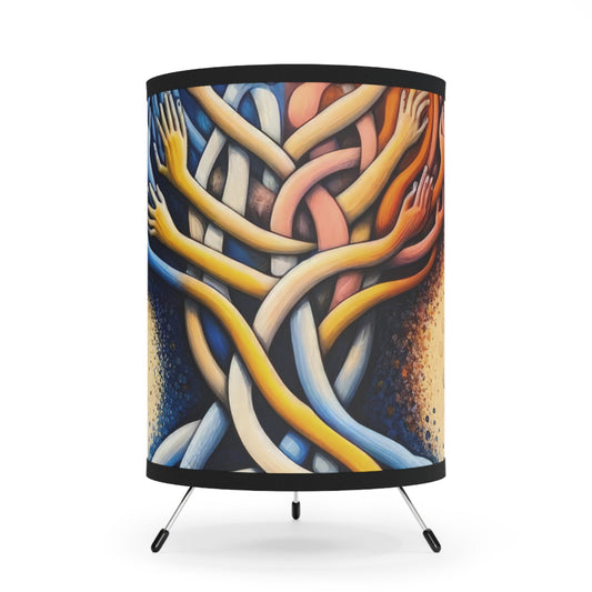 Unveiling Inner Essence Tripod Lamp with High-Res Printed Shade, US\CA plug - ATUH.ART