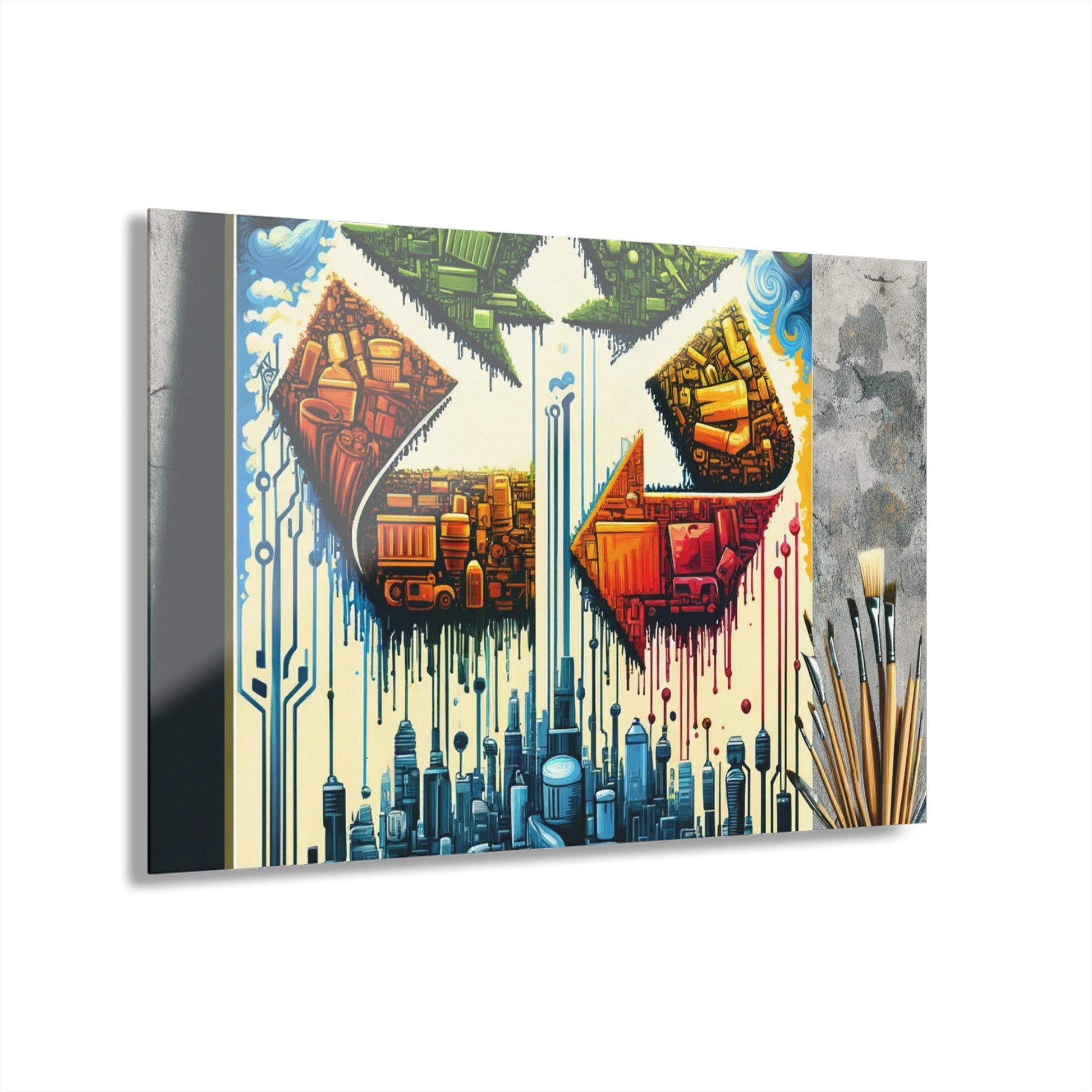 Upcycling Lifecycle Artistry Acrylic Prints (French Cleat Hanging) - ATUH.ART