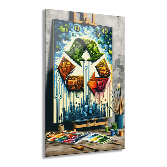 Upcycling Lifecycle Artistry Acrylic Prints (French Cleat Hanging) - ATUH.ART
