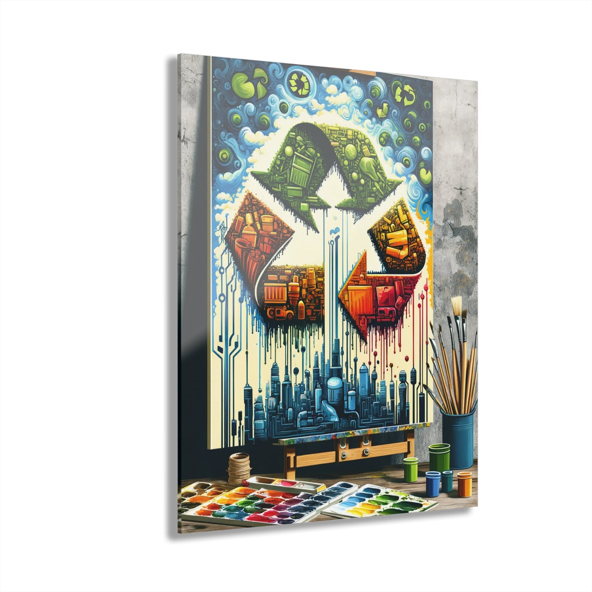 Upcycling Lifecycle Artistry Acrylic Prints (French Cleat Hanging) - ATUH.ART