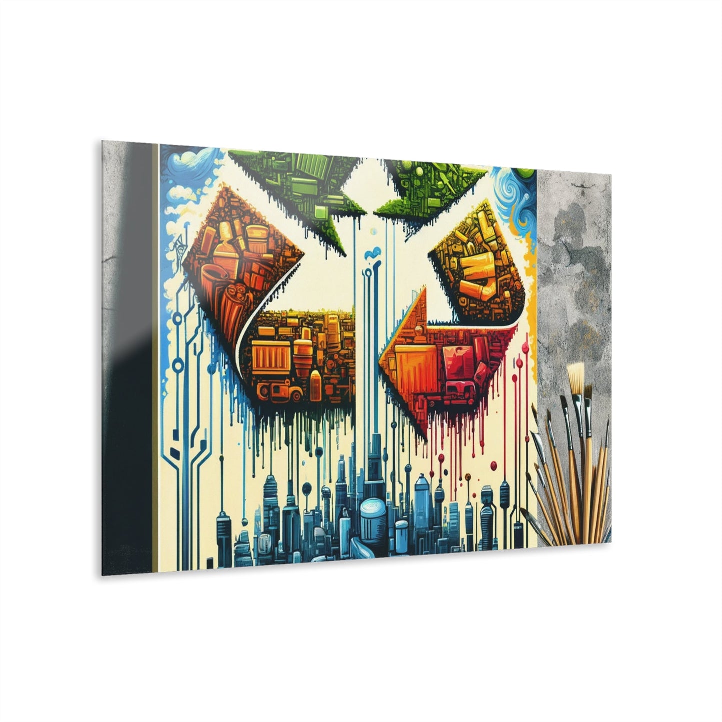 Upcycling Lifecycle Artistry Acrylic Prints (French Cleat Hanging) - ATUH.ART