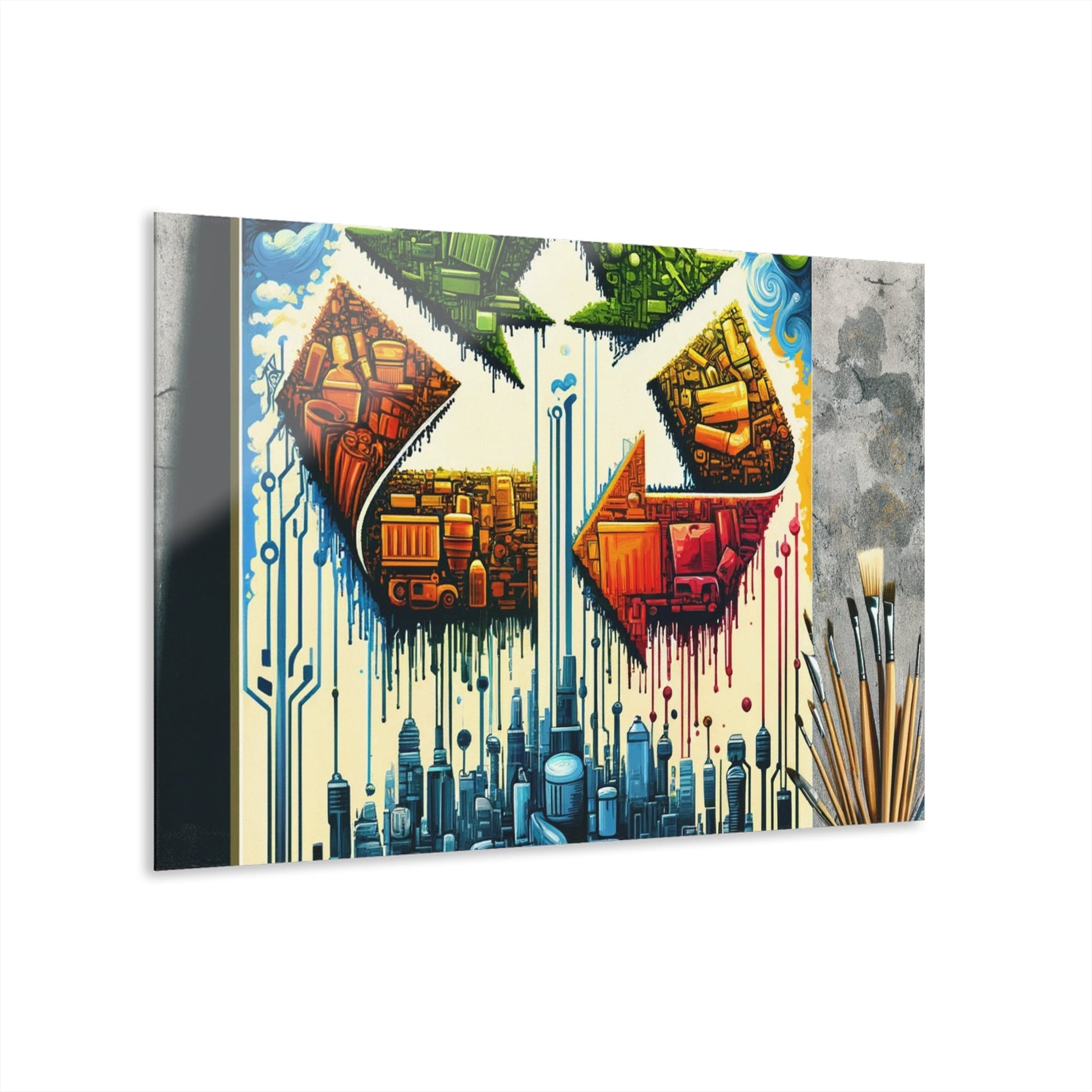 Upcycling Lifecycle Artistry Acrylic Prints (French Cleat Hanging) - ATUH.ART