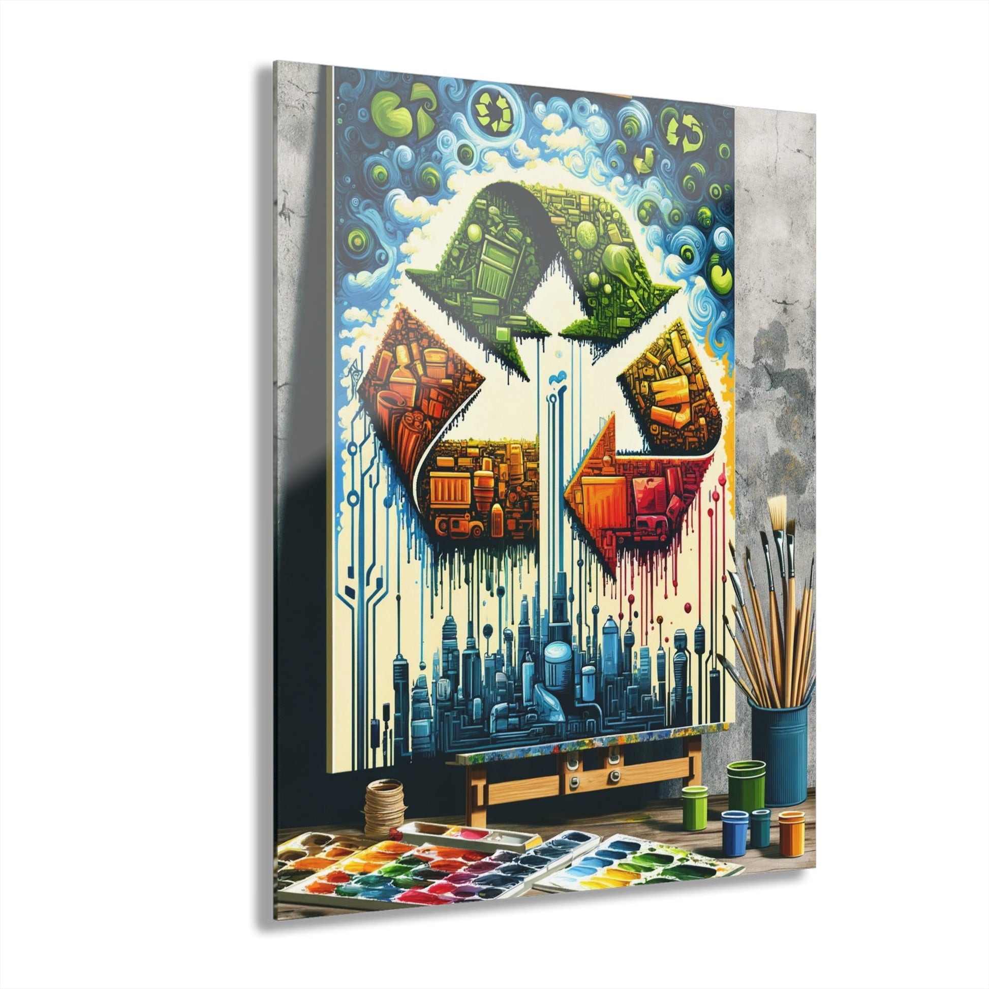 Upcycling Lifecycle Artistry Acrylic Prints (French Cleat Hanging) - ATUH.ART