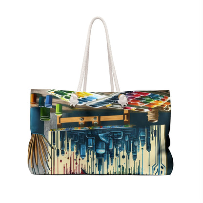 Upcycling Lifecycle Artistry Weekender Bag - ATUH.ART