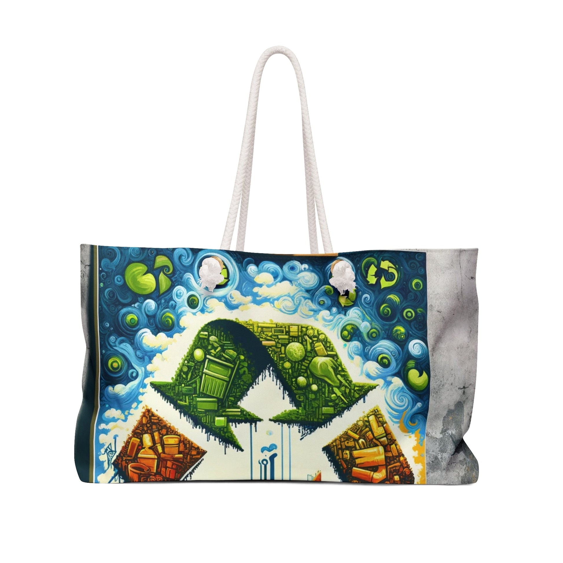 Upcycling Lifecycle Artistry Weekender Bag - ATUH.ART