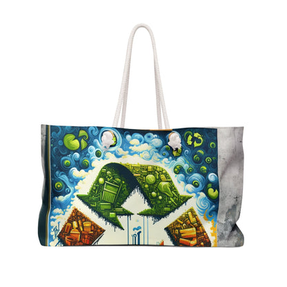Upcycling Lifecycle Artistry Weekender Bag - ATUH.ART