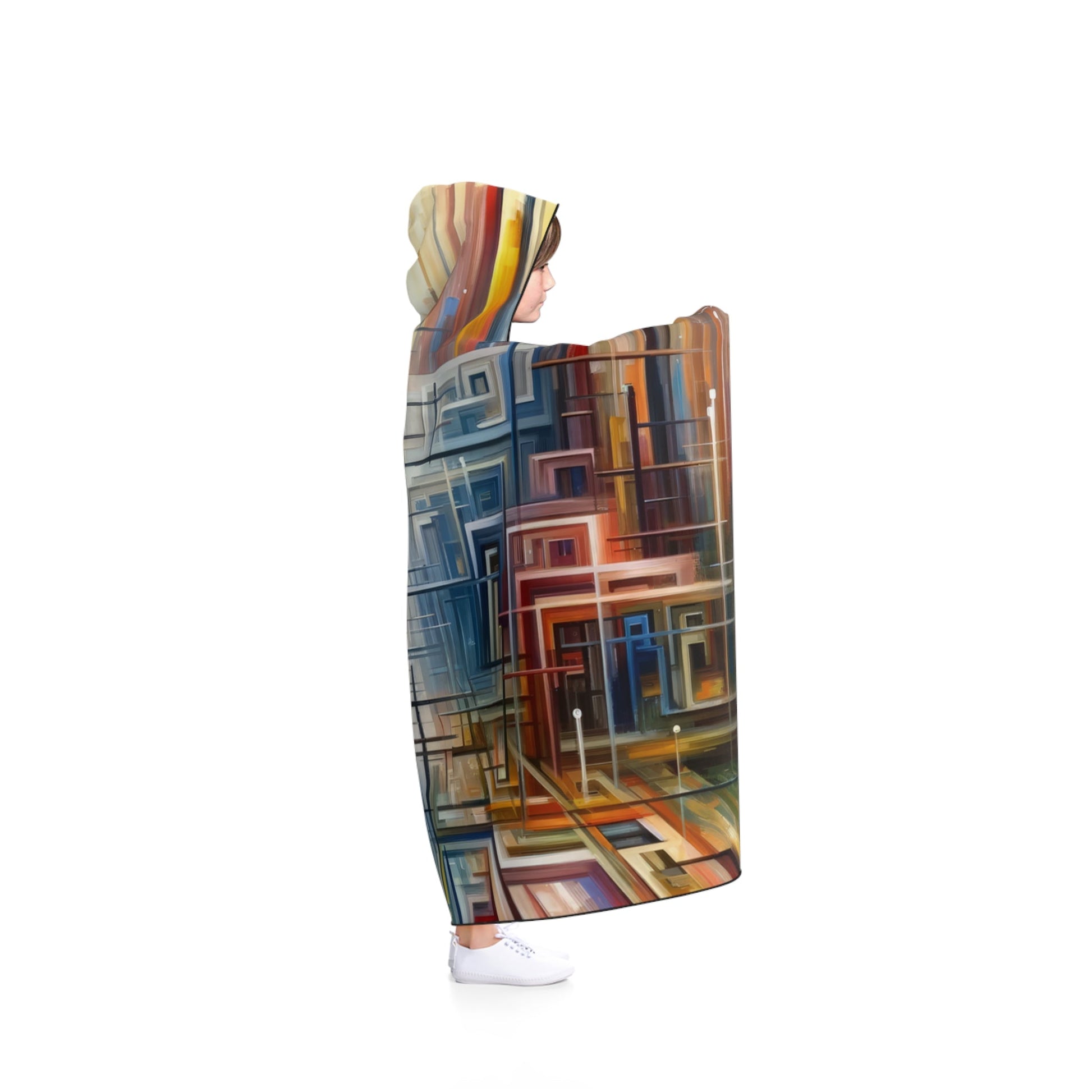 Urban Flow Interconnectedness Hooded Blanket - ATUH.ART