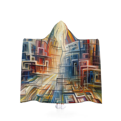 Urban Flow Interconnectedness Hooded Blanket - ATUH.ART