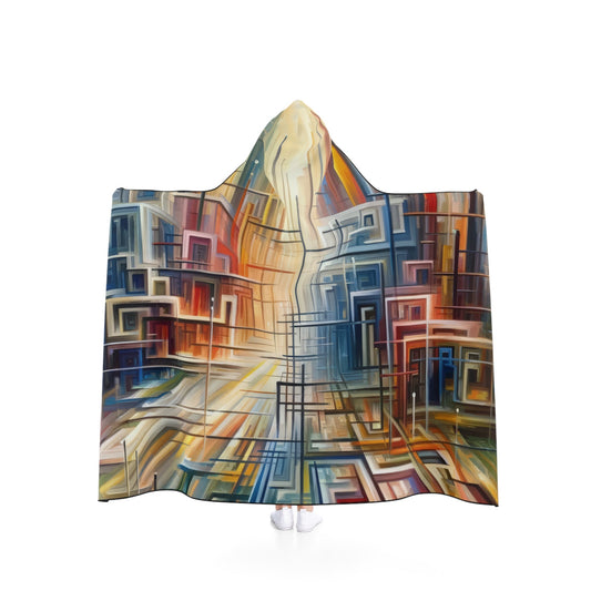 Urban Flow Interconnectedness Hooded Blanket - ATUH.ART