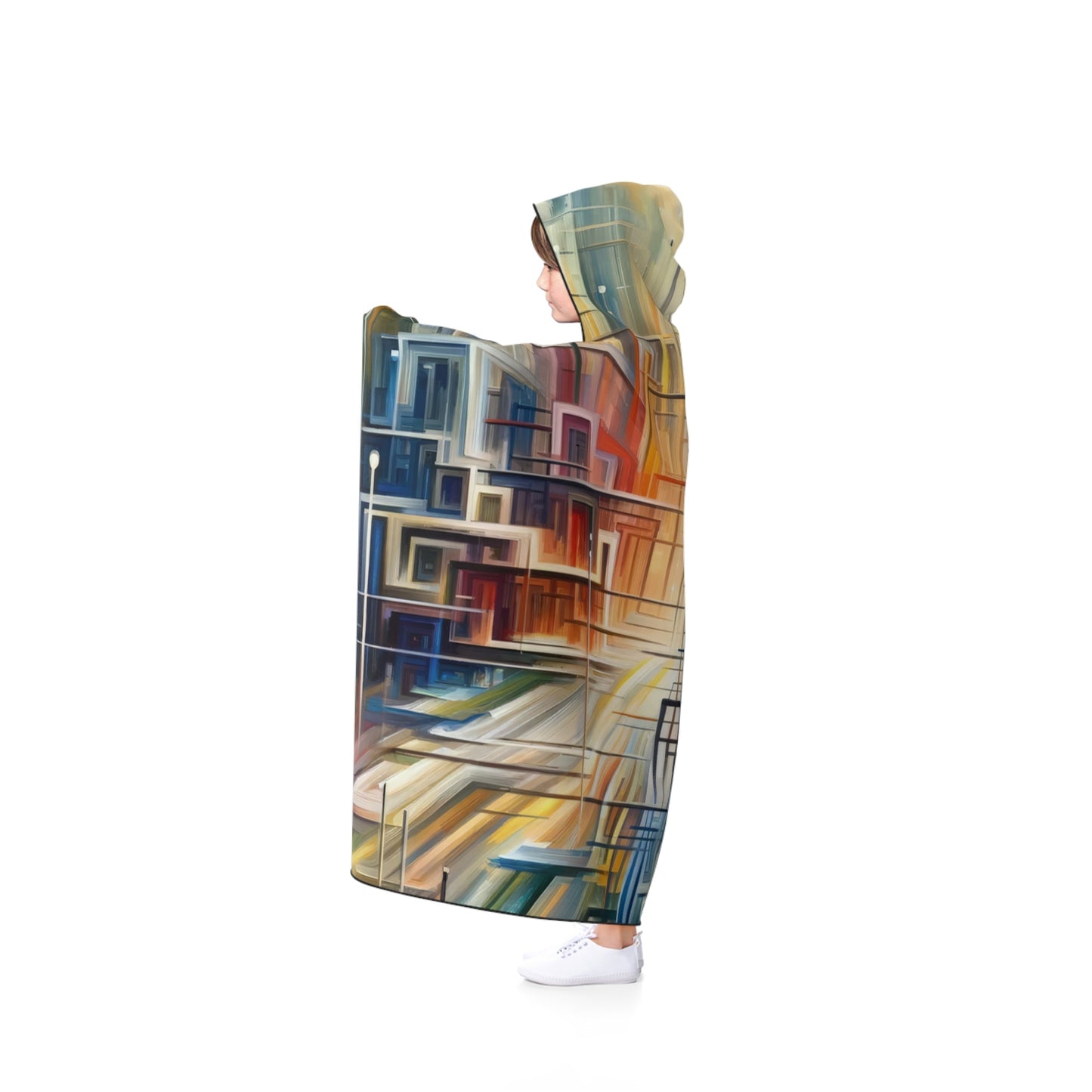 Urban Flow Interconnectedness Hooded Blanket - ATUH.ART