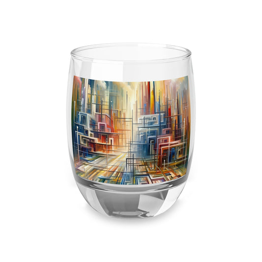 Urban Flow Interconnectedness Whiskey Glass - ATUH.ART