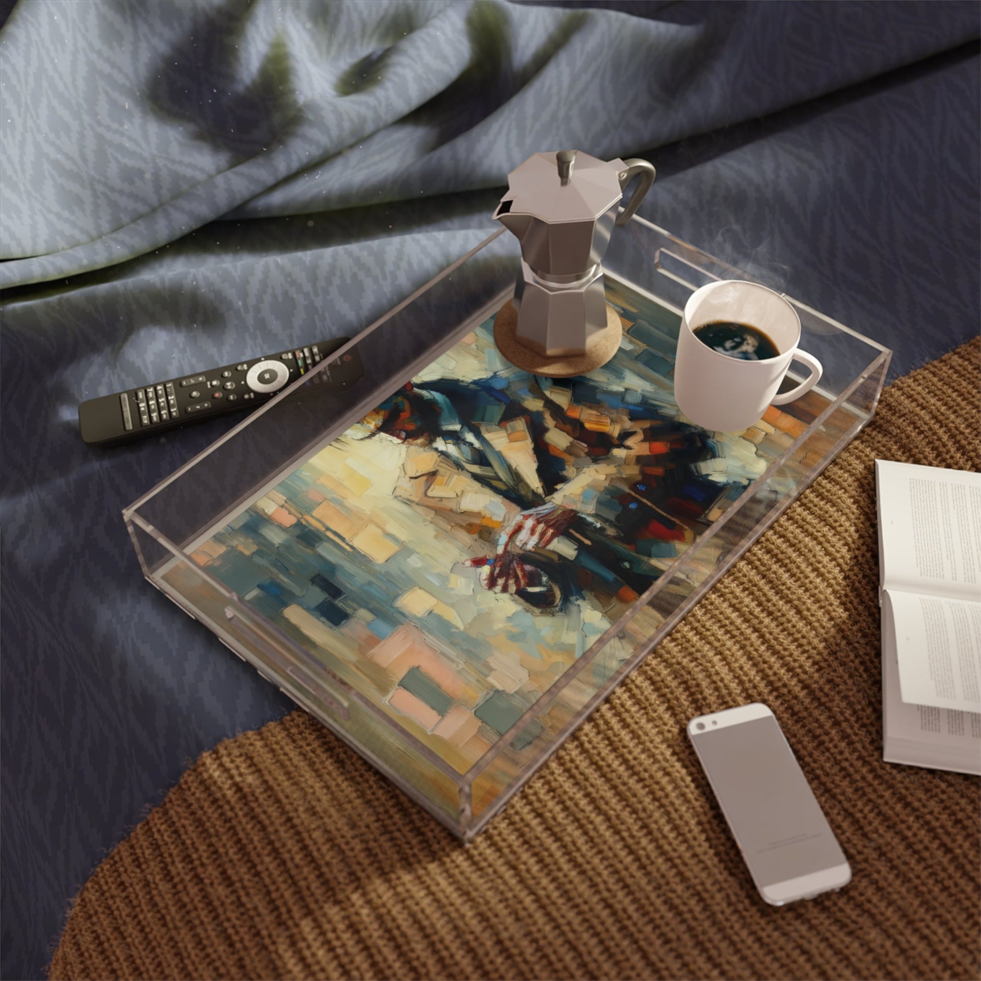 Urban Tachism Encounter Acrylic Serving Tray - ATUH.ART