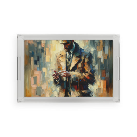 Urban Tachism Encounter Acrylic Serving Tray - ATUH.ART