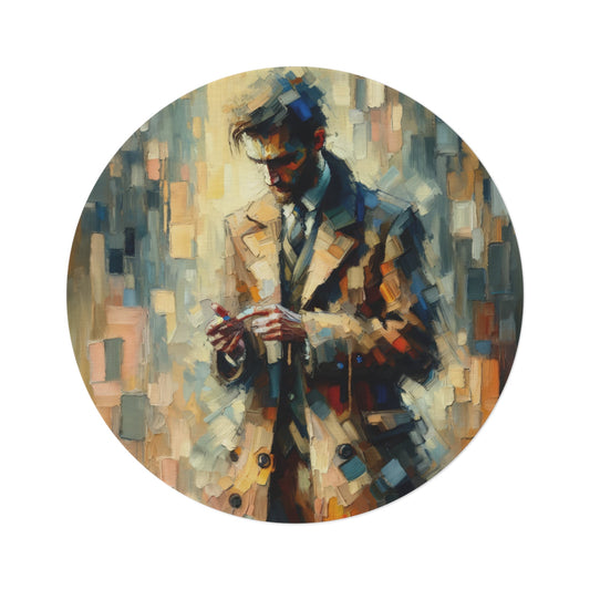Urban Tachism Encounter Round Rug - ATUH.ART