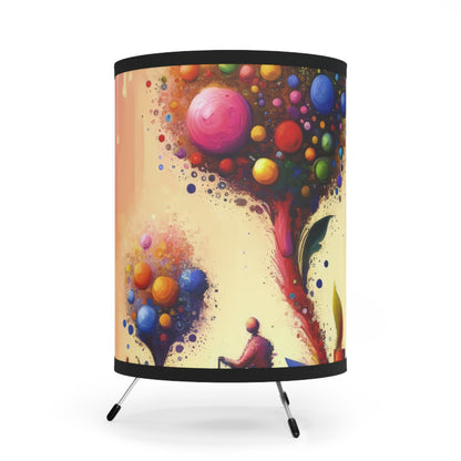 Vibrant Digital Arboriculture Tripod Lamp with High-Res Printed Shade, US\CA plug - ATUH.ART