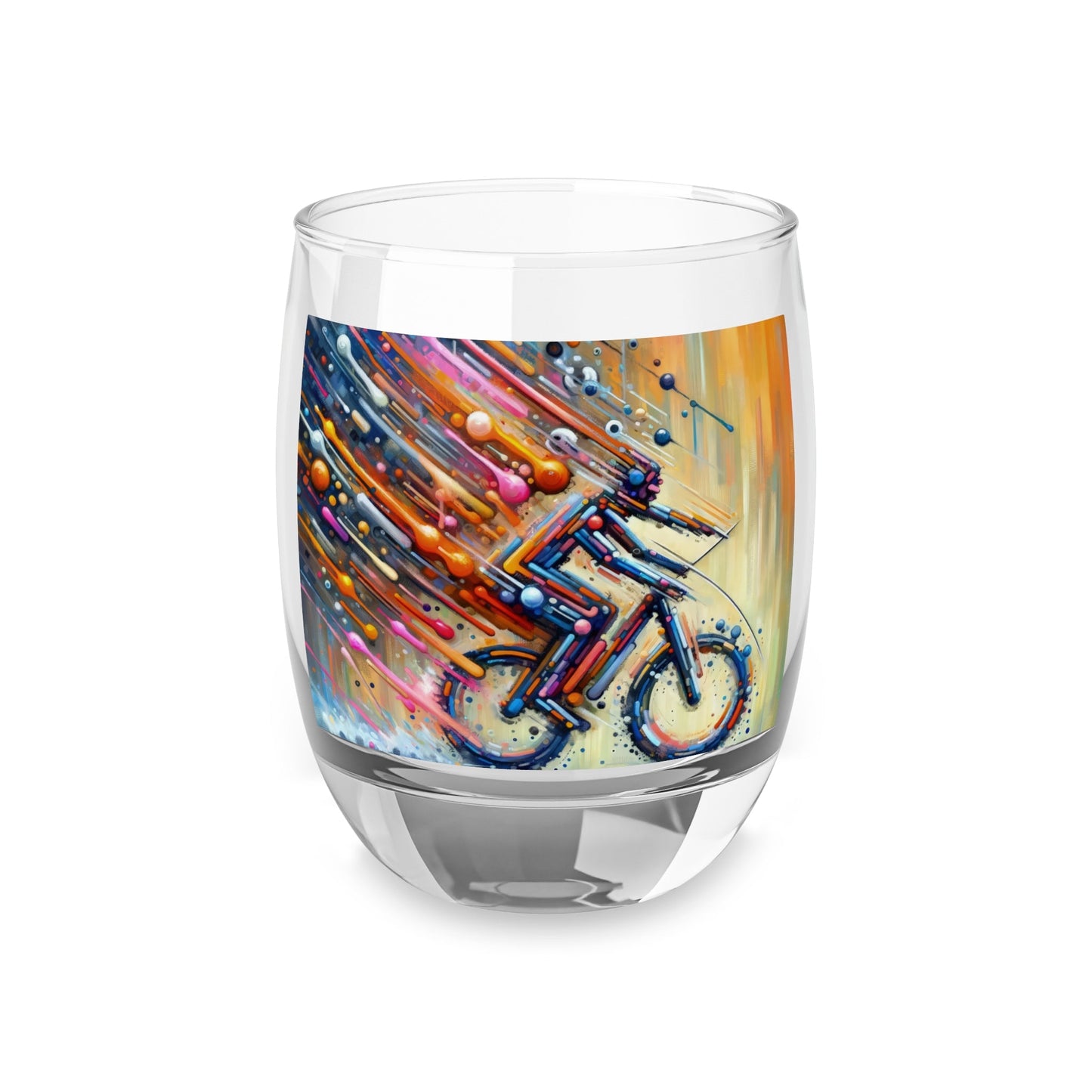 Vibrant Dynamic Sovereignty Whiskey Glass - ATUH.ART