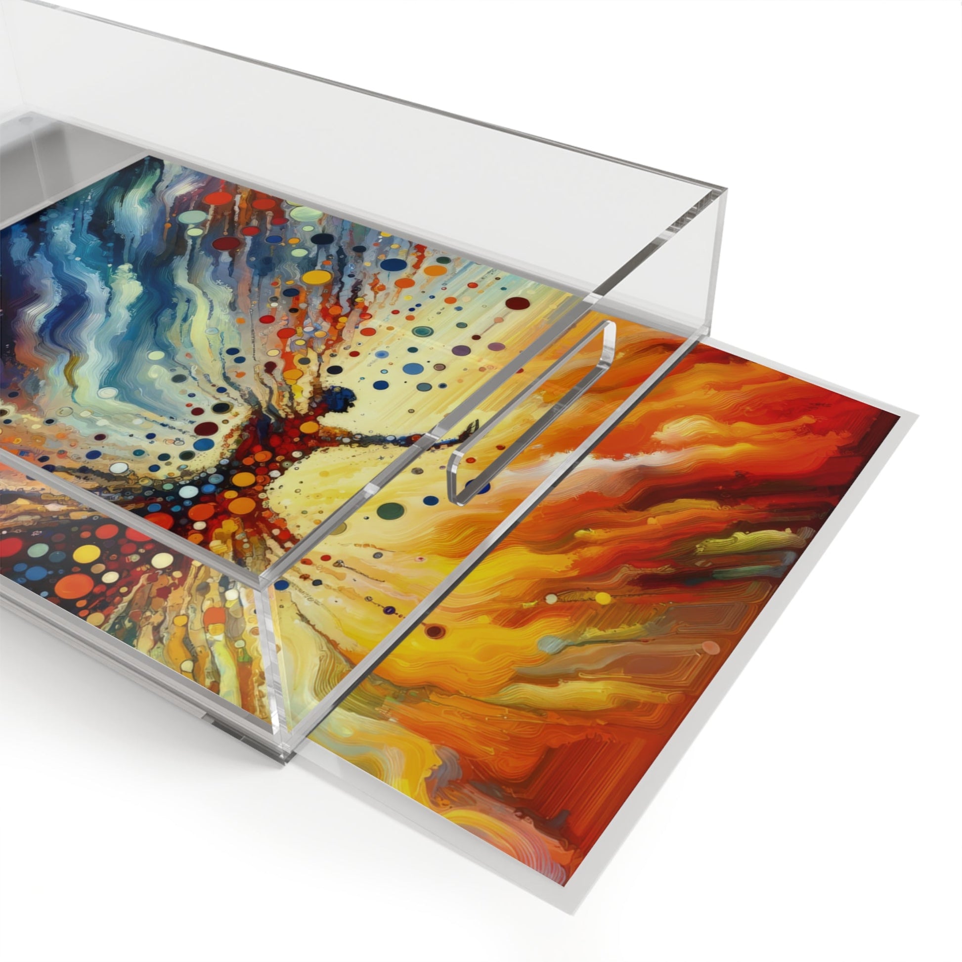 Vibrant Growth Symphony Acrylic Serving Tray - ATUH.ART