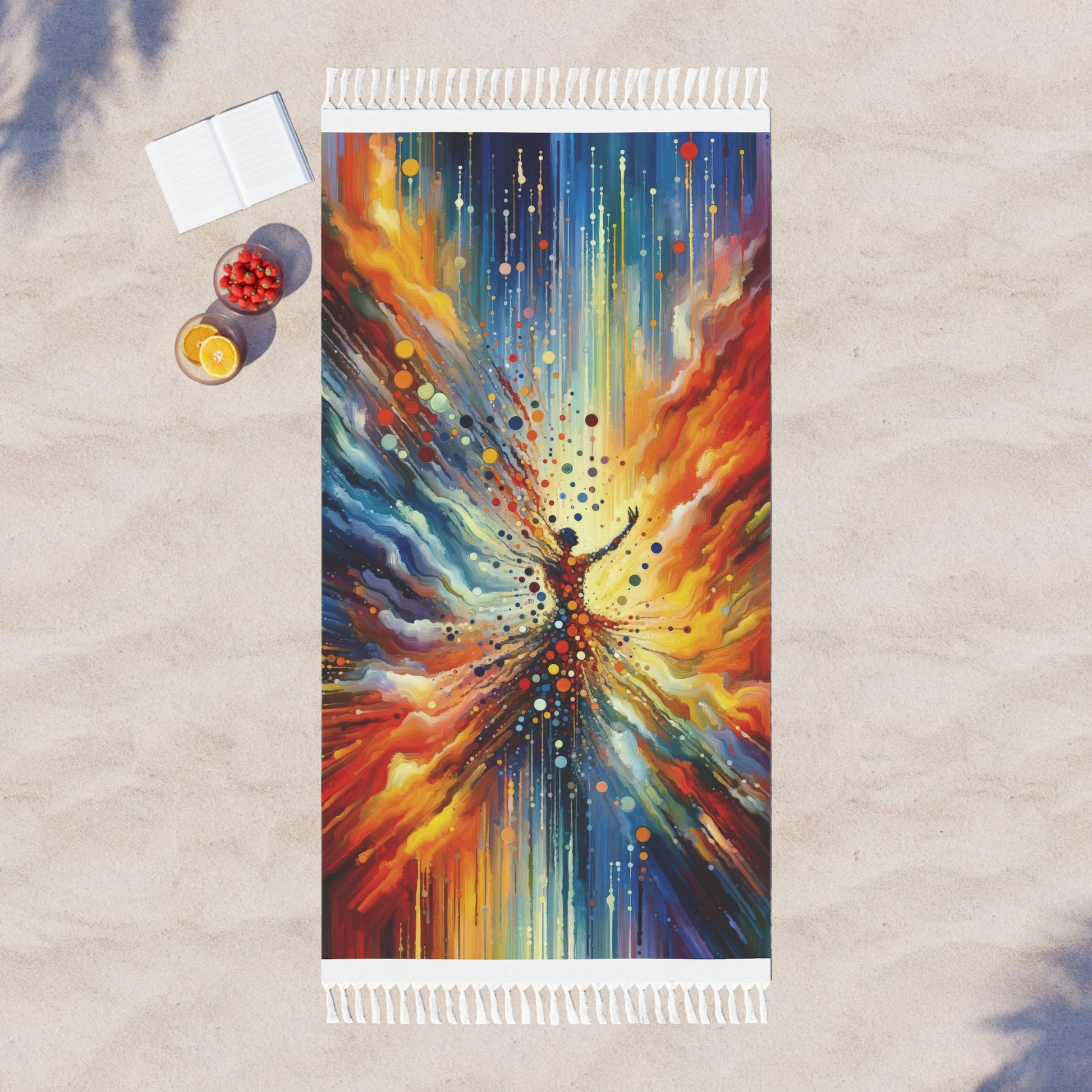 Vibrant Growth Symphony Boho Beach Cloth - ATUH.ART