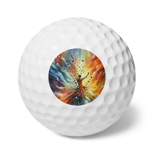 Vibrant Growth Symphony Golf Balls, 6pcs - ATUH.ART