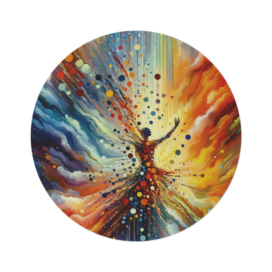 Vibrant Growth Symphony Round Rug - ATUH.ART