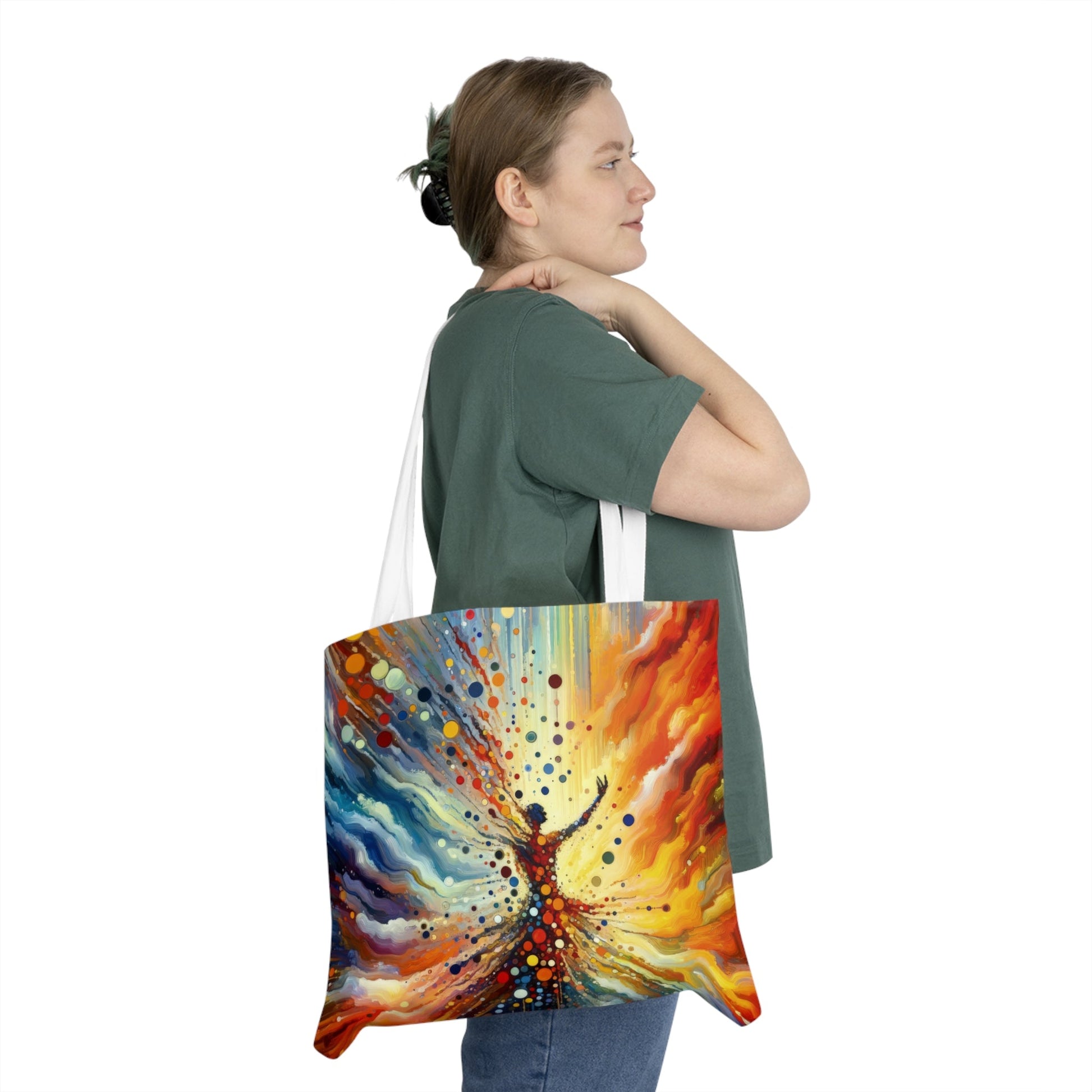 Vibrant Growth Symphony Shoulder Tote Bag (AOP) - ATUH.ART