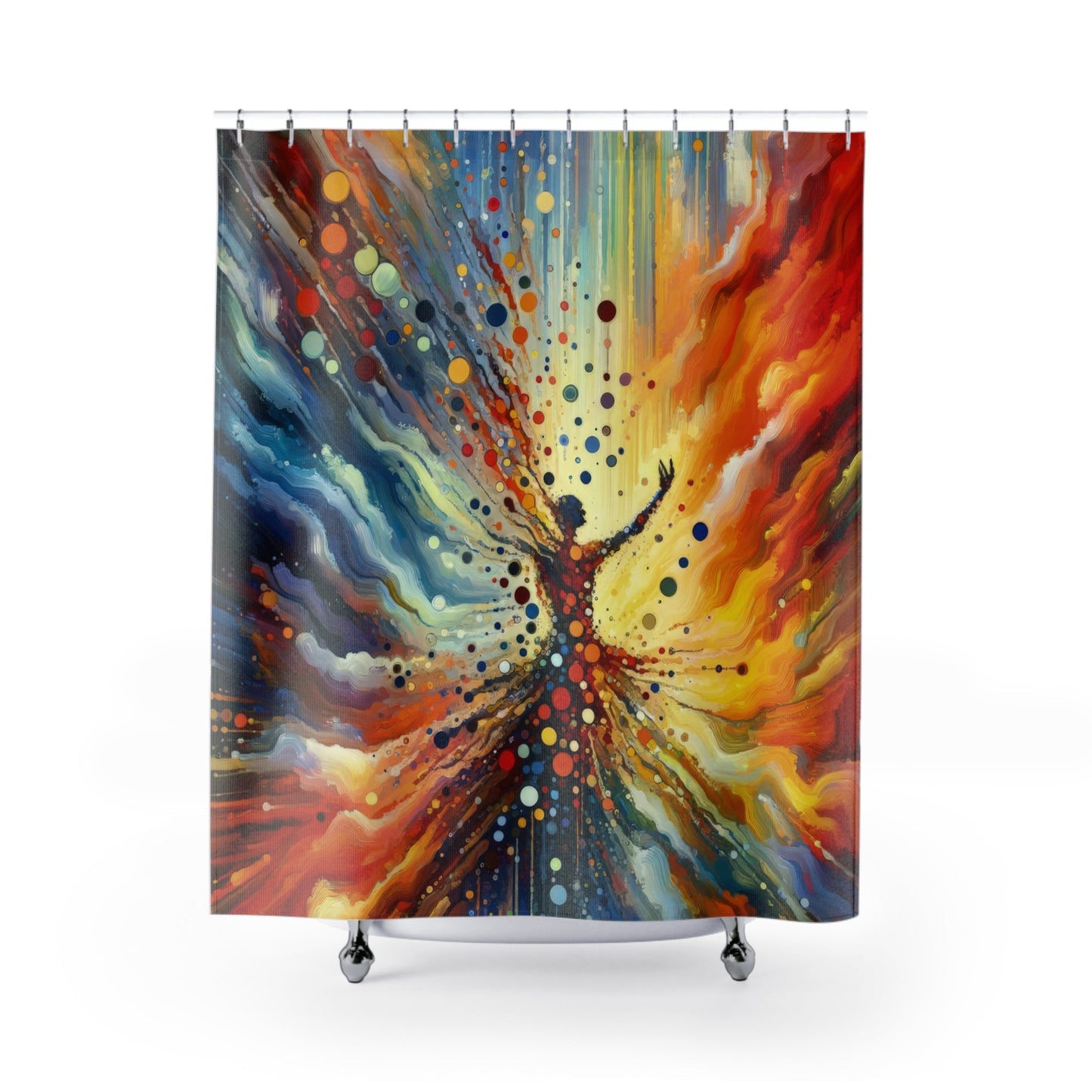 Vibrant Growth Symphony Shower Curtains - ATUH.ART
