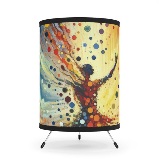 Vibrant Growth Symphony Tripod Lamp with High-Res Printed Shade, US\CA plug - ATUH.ART