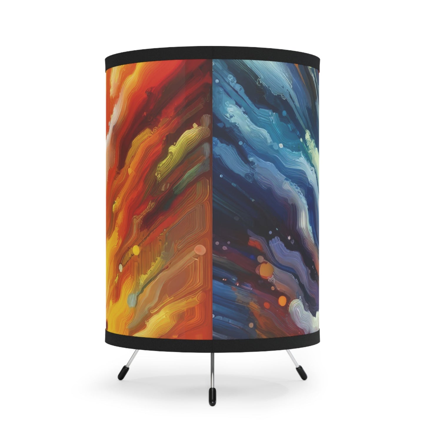 Vibrant Growth Symphony Tripod Lamp with High-Res Printed Shade, US\CA plug - ATUH.ART