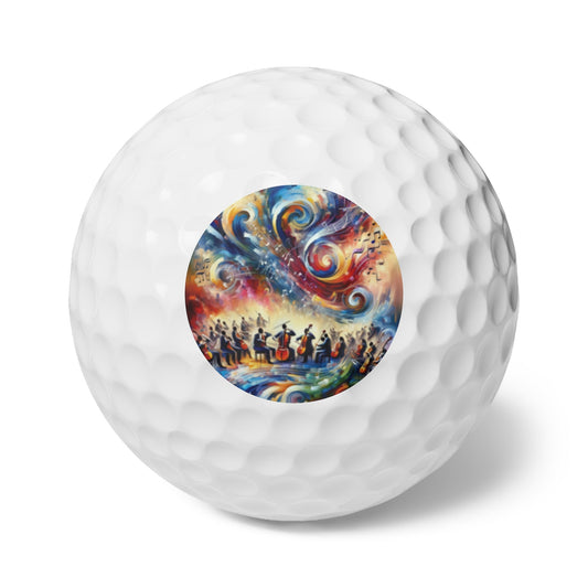 Vibrant Maestro Symphony Golf Balls, 6pcs - ATUH.ART