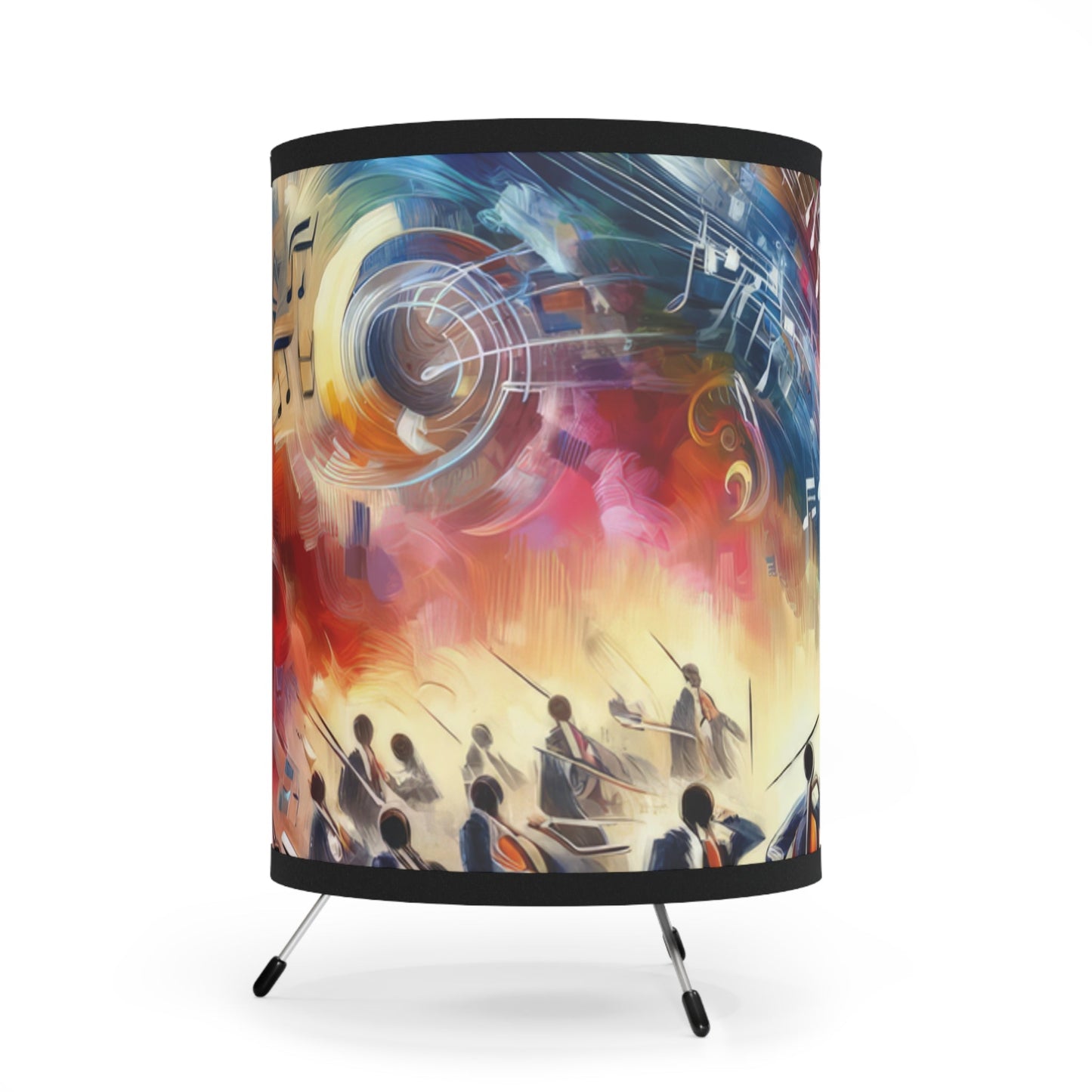 Vibrant Maestro Symphony Tripod Lamp with High-Res Printed Shade, US\CA plug - ATUH.ART