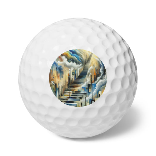 Visionary Evolutionary Progress Golf Balls, 6pcs - ATUH.ART