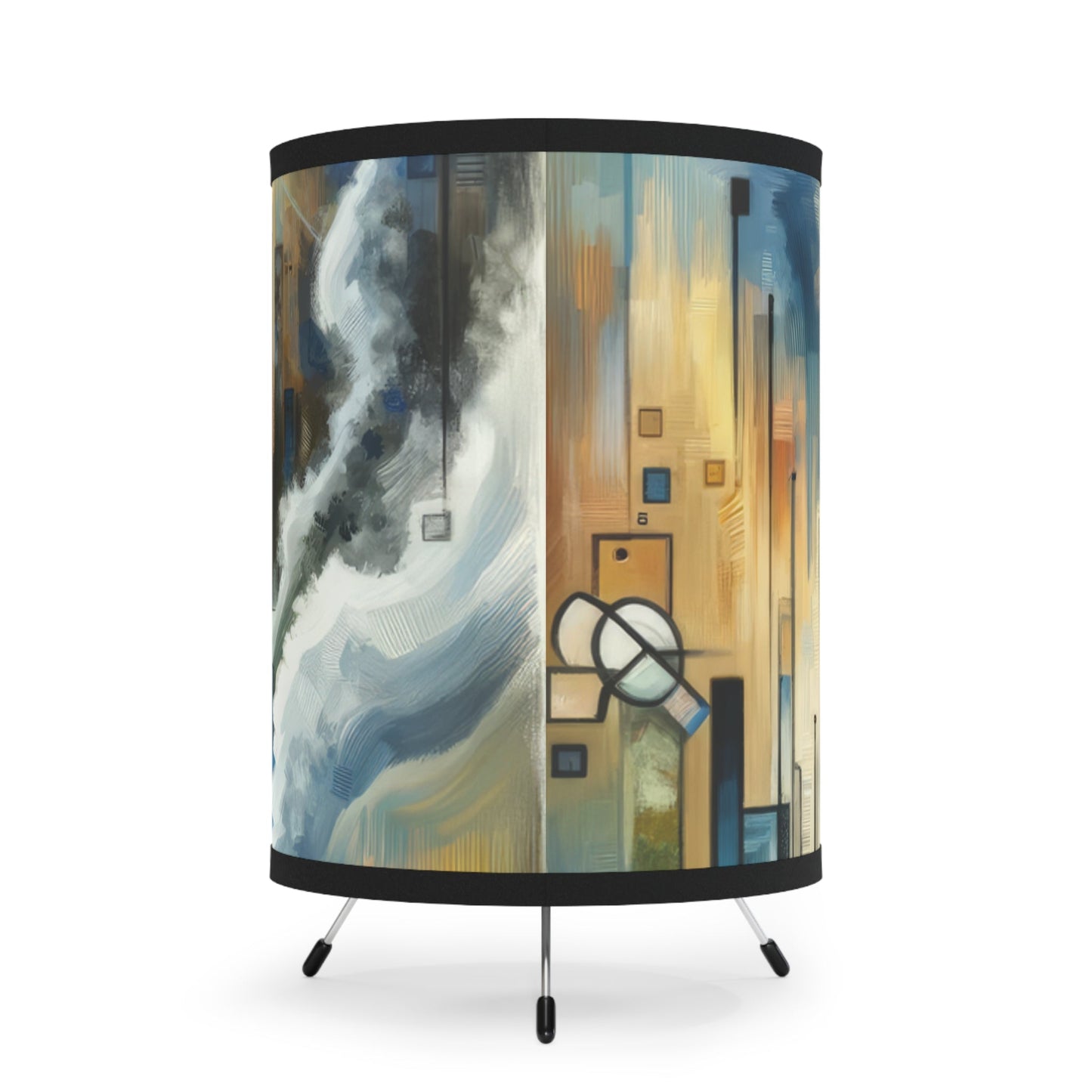 Visionary Evolutionary Progress Tripod Lamp with High-Res Printed Shade, US\CA plug - ATUH.ART
