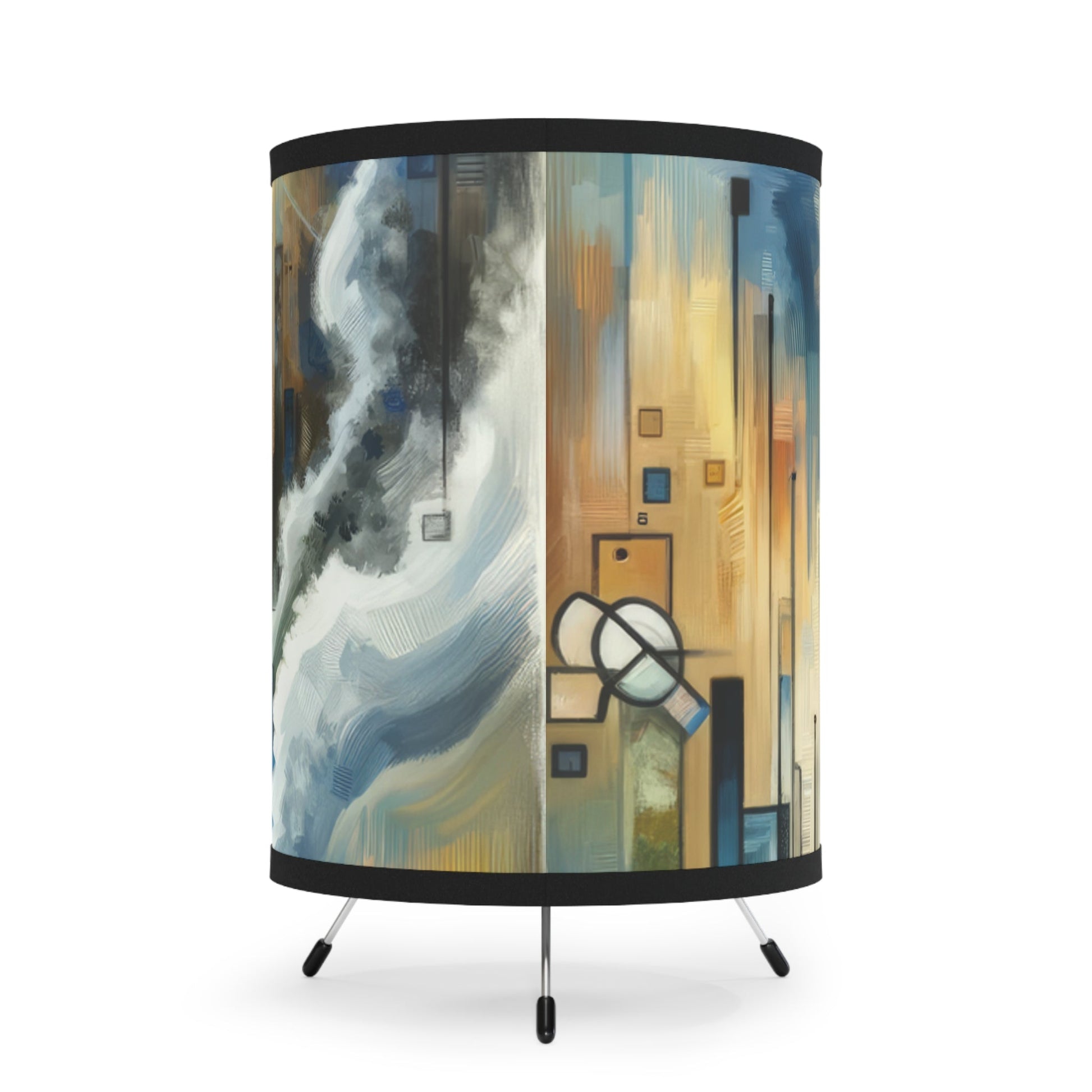 Visionary Evolutionary Progress Tripod Lamp with High-Res Printed Shade, US\CA plug - ATUH.ART