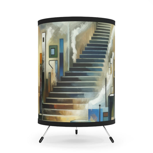 Visionary Evolutionary Progress Tripod Lamp with High-Res Printed Shade, US\CA plug - ATUH.ART
