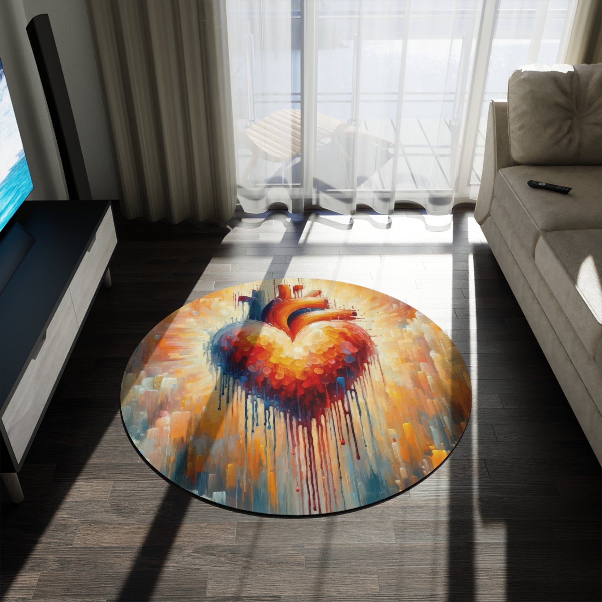 Vital Compassionate Beat Round Rug - ATUH.ART