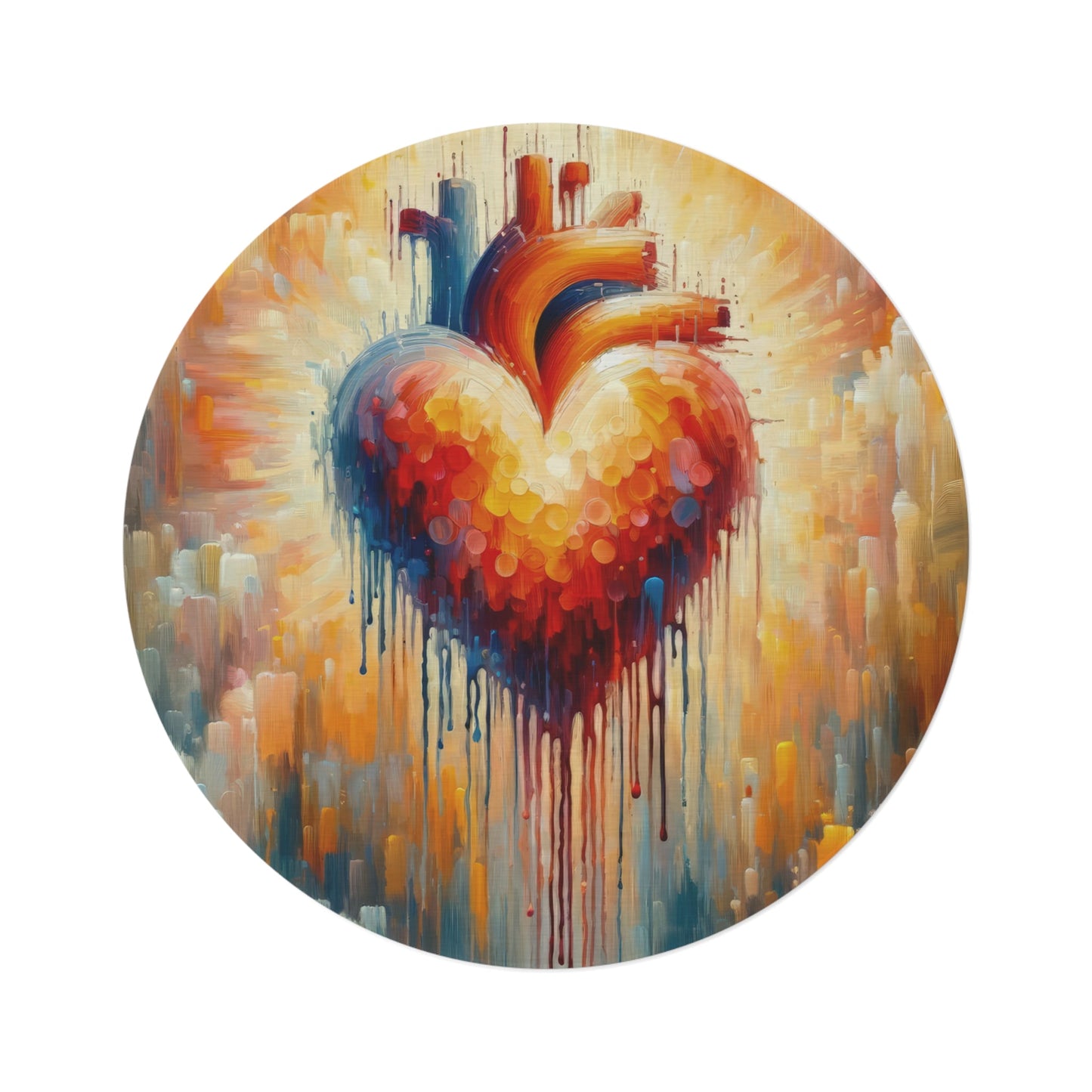 Vital Compassionate Beat Round Rug - ATUH.ART