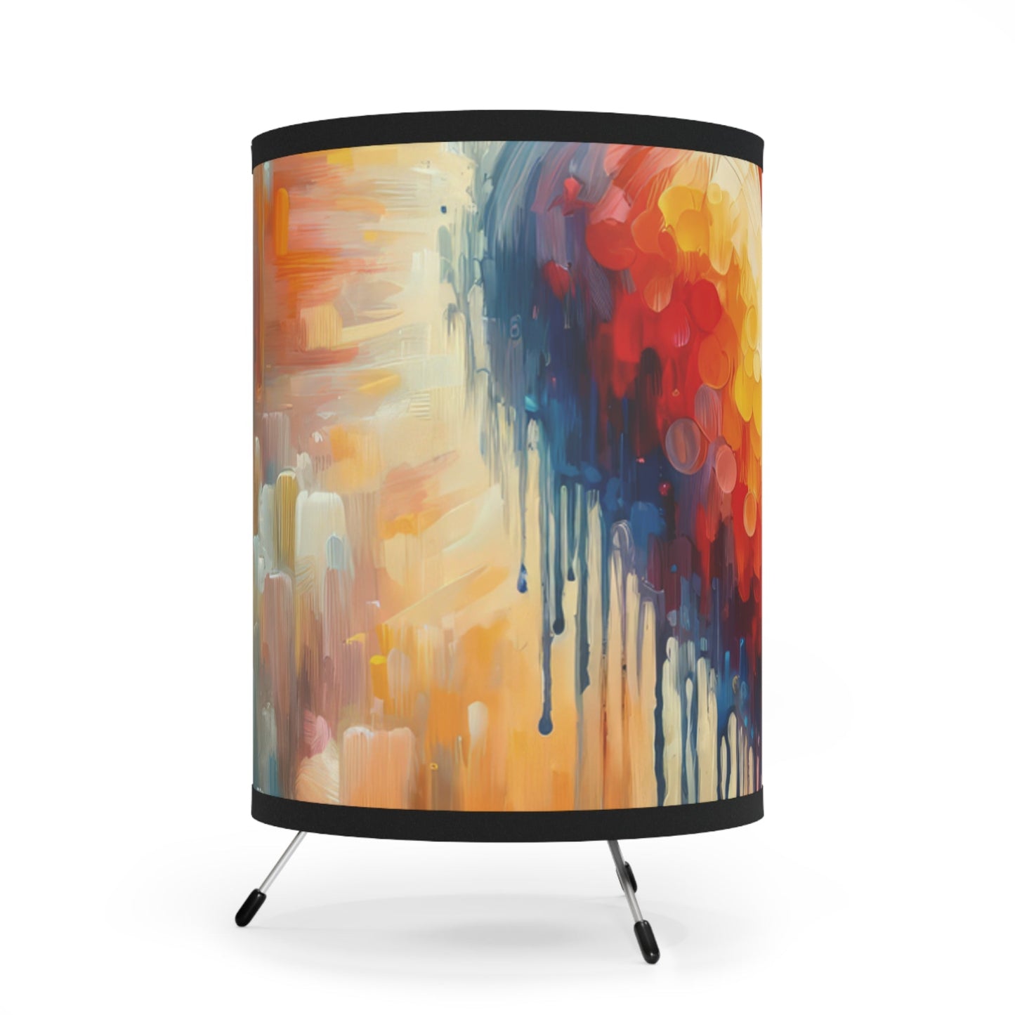 Vital Compassionate Beat Tripod Lamp with High-Res Printed Shade, US\CA plug - ATUH.ART