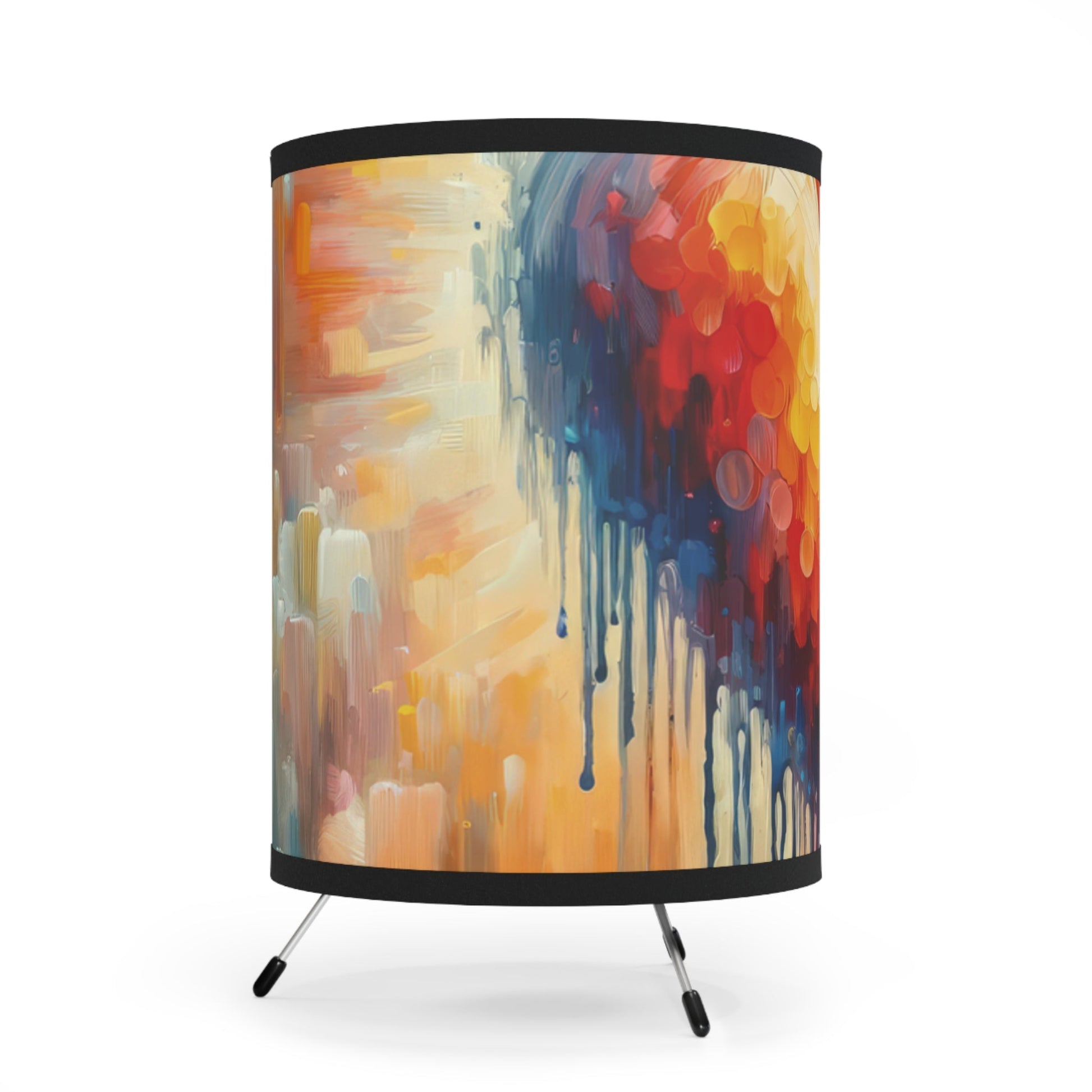 Vital Compassionate Beat Tripod Lamp with High-Res Printed Shade, US\CA plug - ATUH.ART